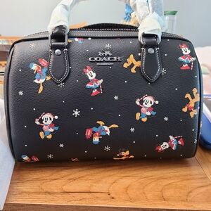Coach Black Mickey Mouse Handbag